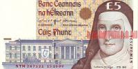 Купить банкноты Бумажные деньги, боны Ирландии, 5 фунтов. 1999 год. 