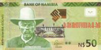 Купить банкноты Боны, бумажные деньги, банкноты Намибии. 50 долларов. 2012 год. UNC