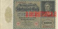 Купить банкноты Германия. 10000 марок. 1922 год. VF+