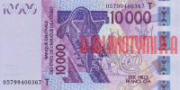 Купить банкноты Того. 10000 франков КФА. 2003 год. UNC