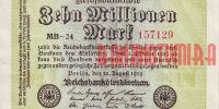 Купить банкноты DEM10M-250 Германия. 10 миллионов марок. 1923 год. AU