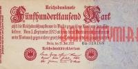 Купить банкноты DEM500K-251 Германия. 500000 марок. 1923 год. AU