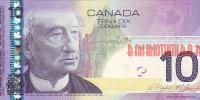 Купить банкноты Канадский доллар. Банкноты, боны, купюры, бумажные деньги Канады: 10 долларов