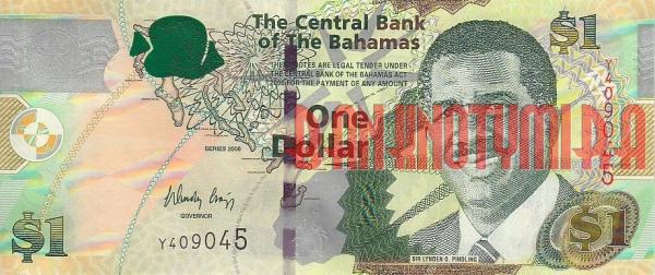 Купить банкноты BSD1-010 Багамские острова. 1 доллар. 2008 год. UNC