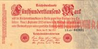 Купить банкноты DEE500K-030 Германия. 500 000 марок. 1923 год. VF