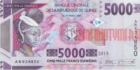 Купить банкноты GNF5K-019 Гвинея. 5000 франков. 2015 год. UNC