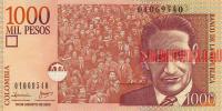 Купить банкноты Банкноты Колумбии 1000 песо 2011 год
