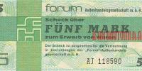 Купить банкноты Бумажные деньги Германии. 5 марок. Чек  Министерства внешней торговли ГДР. 1979 год