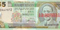 Купить банкноты Банкноты Барбадос 5 долларов