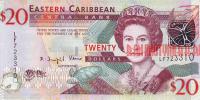 Купить банкноты Бумажные деньги Восточные Карибские острова. 20 долларов.