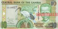 Купить банкноты Банкноты, боны, бумажные деньги Гамбии. 10 даласи. ND. 