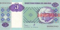 Купить банкноты AGO5-009 Ангола. 5 кванза. 1999 год. UNC