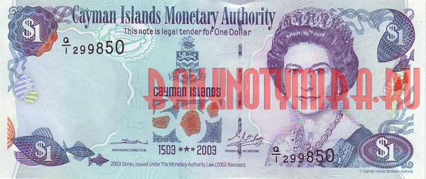 Купить банкноты Каймановы острова. 1 доллар. 2003 год. UNC