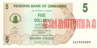 Купить банкноты ZWD5-047 Зимбабве. 5 долларов. 2006 год. UNC