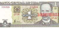 Купить банкноты Куба. 1 песо. 2009 год. UNC