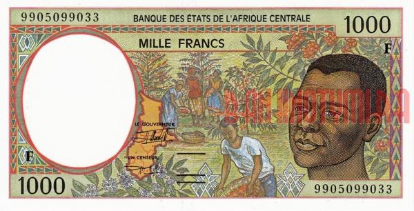 Купить банкноты XAF1K-063 ЦАР. 1000 франков КФА. 1992 год. UNC