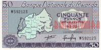 Купить банкноты RWF50-013 Руанда. 50 франков. 1976 год. UNC