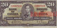 Купить банкноты CAD20-016 Канада. 20 долларов. 1937 год. VF