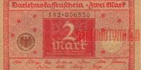 Купить банкноты Германская рейхсмарка. 2 марки. 1920 год. VF+